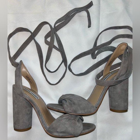 Gray Steve Madden Clary Suede Lace-up Heels
Great condition! - Picture 2 of 4